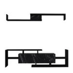 Σύνθετο Τηλεόρασης  DREAM Μαύρο Μοριοσανίδα/Μελαμίνη 154x25x170cm