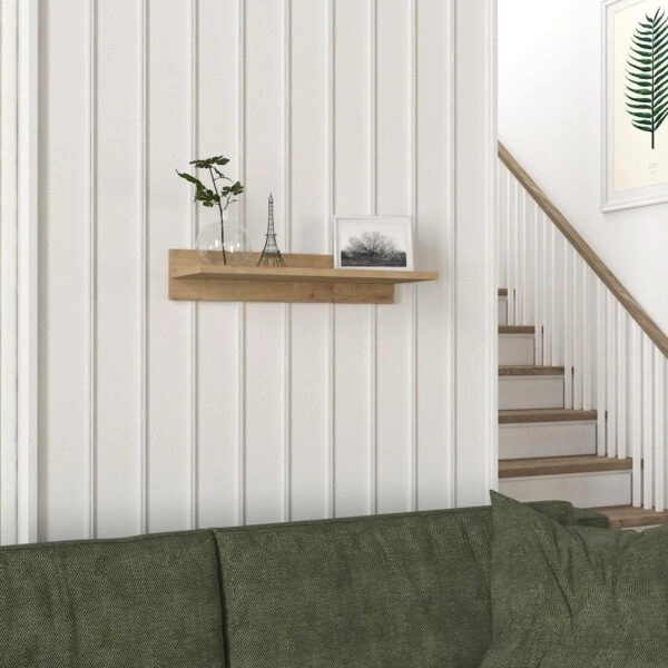 Ράφι Τοίχου EMBER Φυσικό Μοριοσανίδα/Μελαμίνη 60x24x12cm