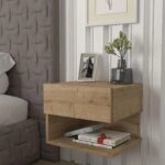 Κομοδίνο ABELL Φυσικό Μοριοσανίδα/Μελαμίνη 40x35x32cm