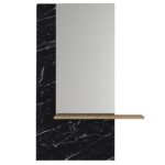 Έπιπλο Εισόδου AOKI Μαύρο/Φυσικό Μοριοσανίδα/Μελαμίνη 60x15x120cm