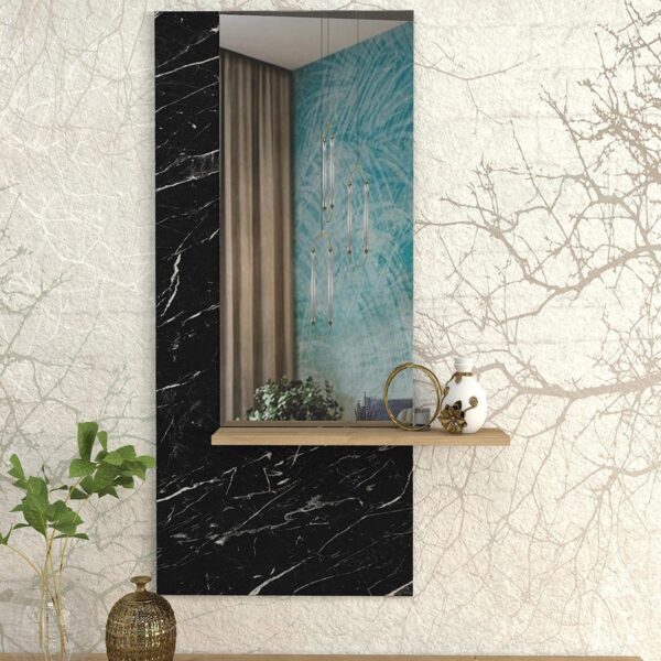 Έπιπλο Εισόδου AOKI Μαύρο/Φυσικό Μοριοσανίδα/Μελαμίνη 60x15x120cm