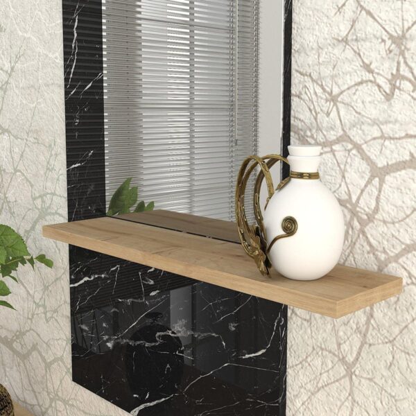 Έπιπλο Εισόδου AOKI Μαύρο/Φυσικό Μοριοσανίδα/Μελαμίνη 60x15x120cm