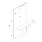 Έπιπλο Εισόδου AOKI Μαύρο/Φυσικό Μοριοσανίδα/Μελαμίνη 60x15x120cm