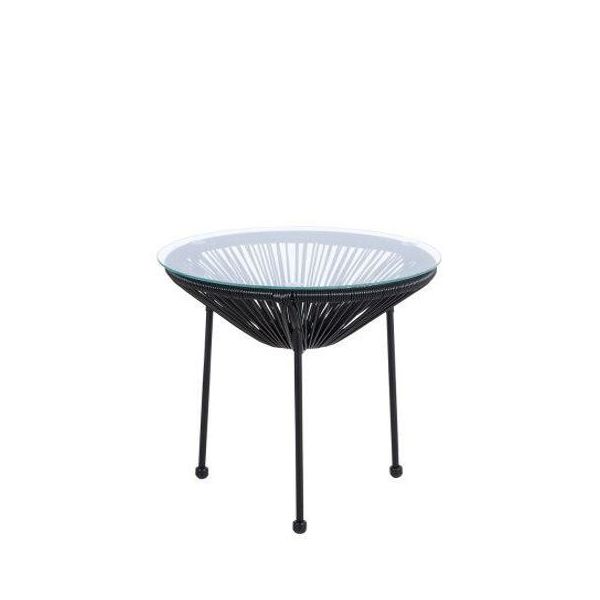 Τραπέζι Μεταλλικό ArteLibre Ganymede Μαύρο Φ50x50cm