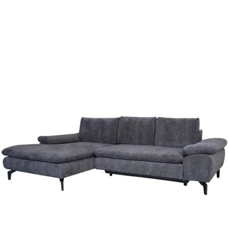 Καναπές Κρεβάτι Γωνιακός Αριστερή Γωνία BANDERA Σκούρο Γκρι 263x168x84cm