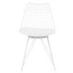 Καρέκλα Μεταλλική  FAGUS Με Μαξιλάρι Λευκό 49x58x83.5cm