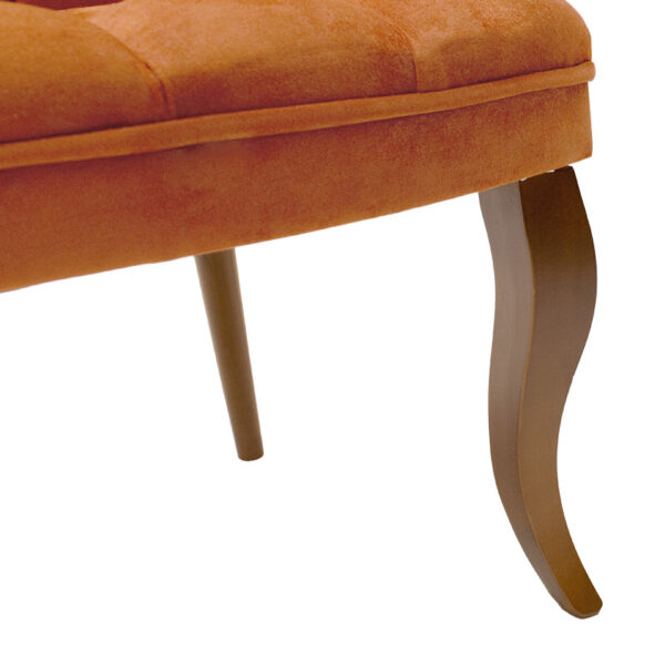 Πολυθρόνα Loreta βελούδο μπορντό με καρυδί πόδι 59x64x73εκ