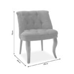 Πολυθρόνα Loreta  βελούδο μπεζ-με καρυδί πόδια 55x57x78εκ