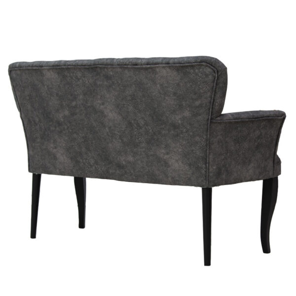 Καναπές Samara  2θέσιος βελούδο γκρι-ανθρακί με μαύρα ποδια 130x55x79εκ