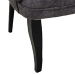 Καναπές Samara  2θέσιος βελούδο γκρι-ανθρακί με μαύρα ποδια 130x55x79εκ