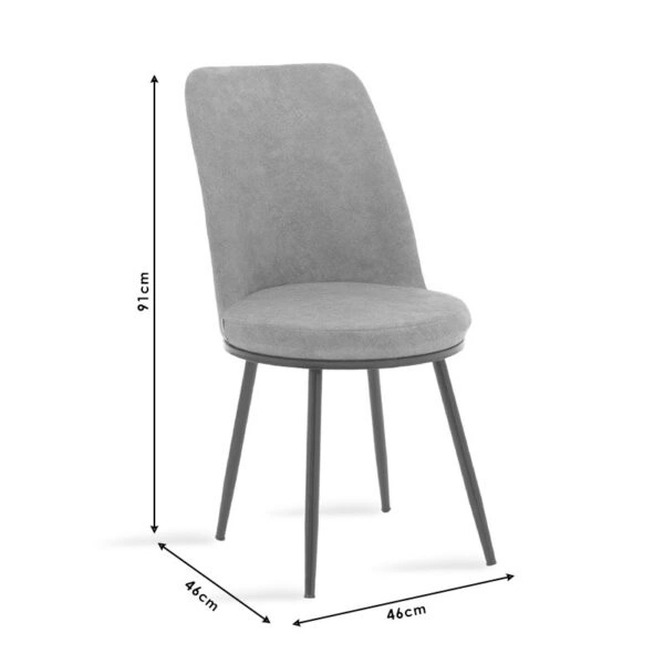 Καρέκλα Farell ύφασμα γκρι antique-μαύρο πόδι