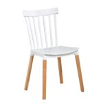 Καρέκλα FLAPPER Λευκό PP/Ξύλο 42.5x49.5x84cm