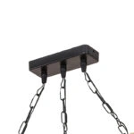 Φωτιστικό οροφής τρίφωτο PWL-1027 Ε27 φυσικό-μαύρο 48.5x10x47εκ