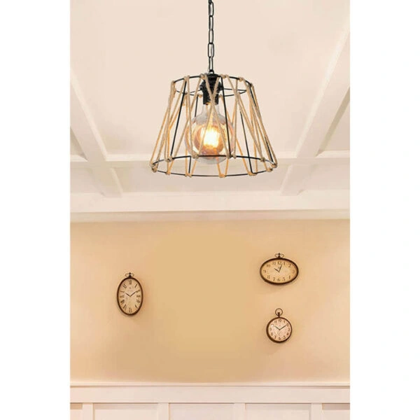 Φωτιστικό οροφής μονόφωτο PWL-1114  Ε27 μαύρο-μπεζ 30x20εκ