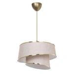 Φωτιστικό οροφής μονόφωτο PWL-1127  Ε27 μπεζ-καφέ-χρυσό Φ32.5x31εκ