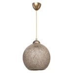 Φωτιστικό οροφής μονόφωτο Leshia  Ε27 καφέ Φ26x26εκ