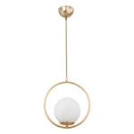 Φωτιστικό οροφής μονόφωτο PWL-1193 Ε27 χρυσό Φ26x30εκ