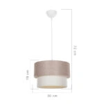 Φωτιστικό οροφής μονόφωτο PWL-1194 Ε27 μπεζ Φ30x19εκ