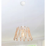 Φωτιστικό οροφής μονόφωτο PWL-1160 Ε27 μπεζ Φ31x23.5εκ