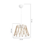 Φωτιστικό οροφής μονόφωτο PWL-1160 Ε27 μπεζ Φ31x23.5εκ