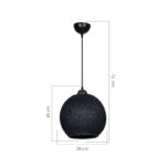 Φωτιστικό οροφής μονόφωτο Leshia Ε27 γκρι Φ26x26εκ