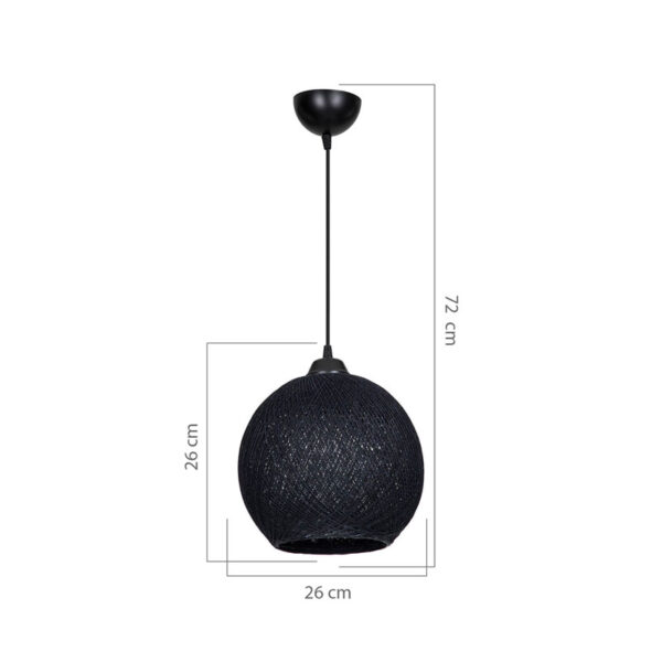 Φωτιστικό οροφής μονόφωτο Leshia Ε27 γκρι Φ26x26εκ