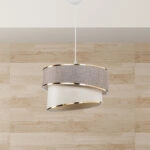 Φωτιστικό οροφής μονόφωτο Loopy Ε27 μπεζ-λευκό Φ30x18εκ