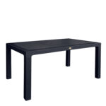 Τραπέζι Κήπου Eco Μαύρο Ανακυκλωμένο PP 150x90x74cm