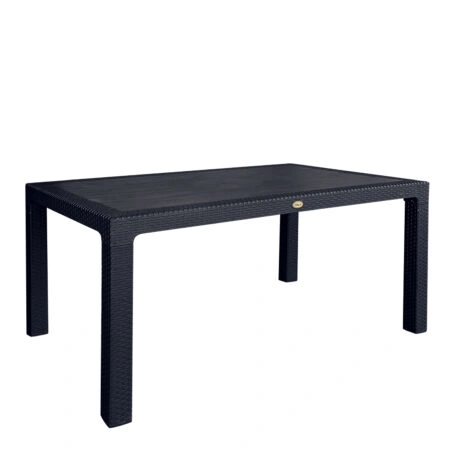 Τραπέζι Κήπου Eco Μαύρο Ανακυκλωμένο PP 150x90x74cm