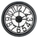 Ρολόι Τοίχου Ασημί Πλαστικό Φ50.7x5.2cm