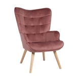 Πολυθρόνα MARION Σάπιο Μήλο Βελούδο/Ξύλο 73x69x96cm