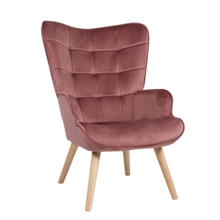Πολυθρόνα MARION Σάπιο Μήλο Βελούδο/Ξύλο 73x69x96cm