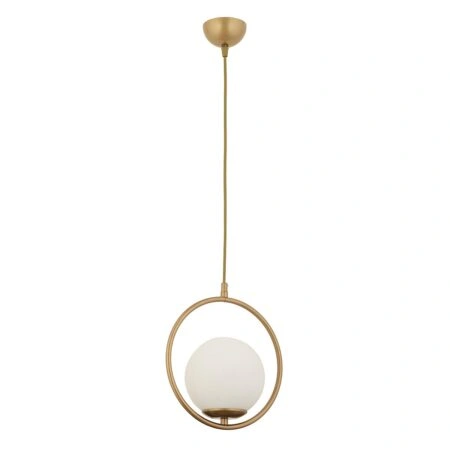 Φωτιστικό Κρεμαστό  LUI Αντικέ/Λευκό Μέταλλο/Γυαλί 25x100cm