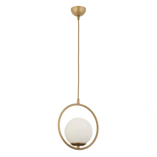 Φωτιστικό Κρεμαστό  LUI Αντικέ/Λευκό Μέταλλο/Γυαλί 25x100cm