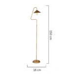Φωτιστικό Δαπέδου CETUS Χρυσό Μέταλλο 18x150cm