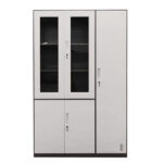 Φοριαμός Πεντάφυλλος NORI Σκούρο Γκρι/Λευκό Μέταλλο 97x45x185cm