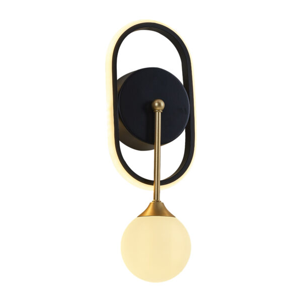 Φωτιστικό Τοίχου  LULA Μαύρο Μέταλλο/Αλουμίνιο 15x38x6cm