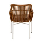 Πολυθρόνα Κήπου ArteLibre BLUENILE Λευκό/Καφέ Αλουμίνιο/Rattan 49x42x81cm