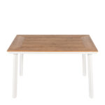 Τραπέζι Κήπου EPUPA Λευκό/Καρυδί Αλουμίνιο/Ξύλο 120x80x73cm