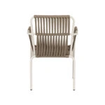 Πολυθρόνα Κήπου ArteLibre DAYA Μπεζ/Λευκό Αλουμίνιο/Ύφασμα 57x67x84cm