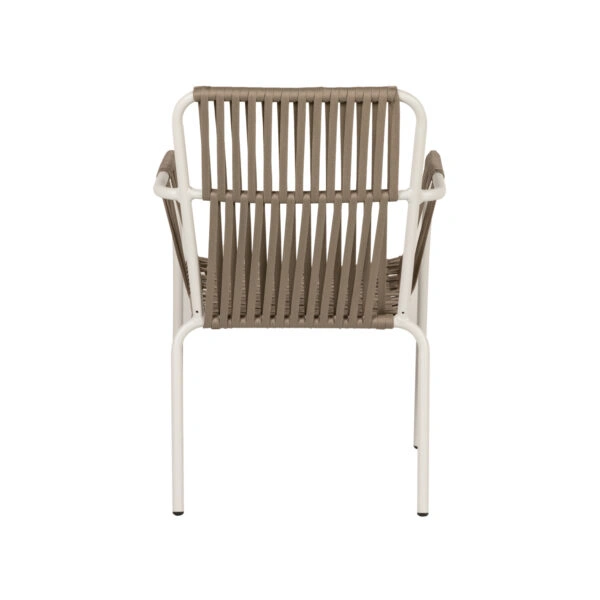 Πολυθρόνα Κήπου ArteLibre DAYA Μπεζ/Λευκό Αλουμίνιο/Ύφασμα 57x67x84cm