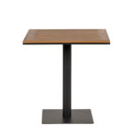 Τραπέζι Κήπου  NAMIBIA Μαύρο/Καρυδί Αλουμίνιο/Ξύλο 70x70x72cm