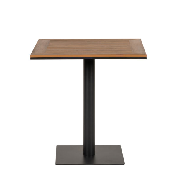 Τραπέζι Κήπου  NAMIBIA Μαύρο/Καρυδί Αλουμίνιο/Ξύλο 70x70x72cm