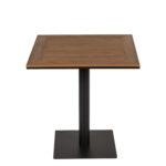 Τραπέζι Κήπου  NAMIBIA Μαύρο/Καρυδί Αλουμίνιο/Ξύλο 70x70x72cm