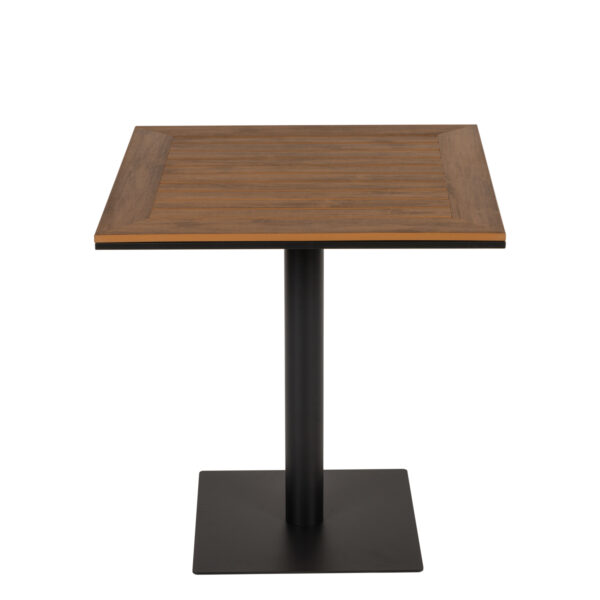 Τραπέζι Κήπου  NAMIBIA Μαύρο/Καρυδί Αλουμίνιο/Ξύλο 70x70x72cm