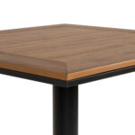 Τραπέζι Κήπου  NAMIBIA Μαύρο/Καρυδί Αλουμίνιο/Ξύλο 70x70x72cm