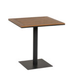 Τραπέζι Κήπου  NAMIBIA Μαύρο/Καρυδί Αλουμίνιο/Ξύλο 70x70x72cm