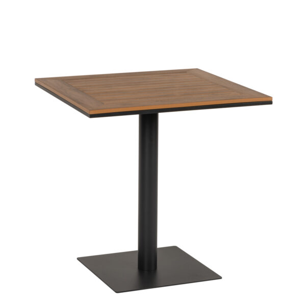 Τραπέζι Κήπου  NAMIBIA Μαύρο/Καρυδί Αλουμίνιο/Ξύλο 70x70x72cm