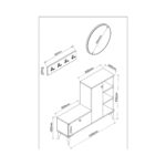 Έπιπλο Εισόδου  Με Καθρέπτη ADEA Δρυς Μοριοσανίδα/Γυαλί 120x30x93cm