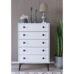 Συρταριέρα AMARI Λευκό Μοριοσανίδα 72x43x114cm